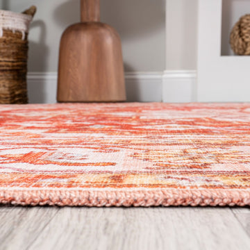 Asa Ornate Medallion Washable Area Rug